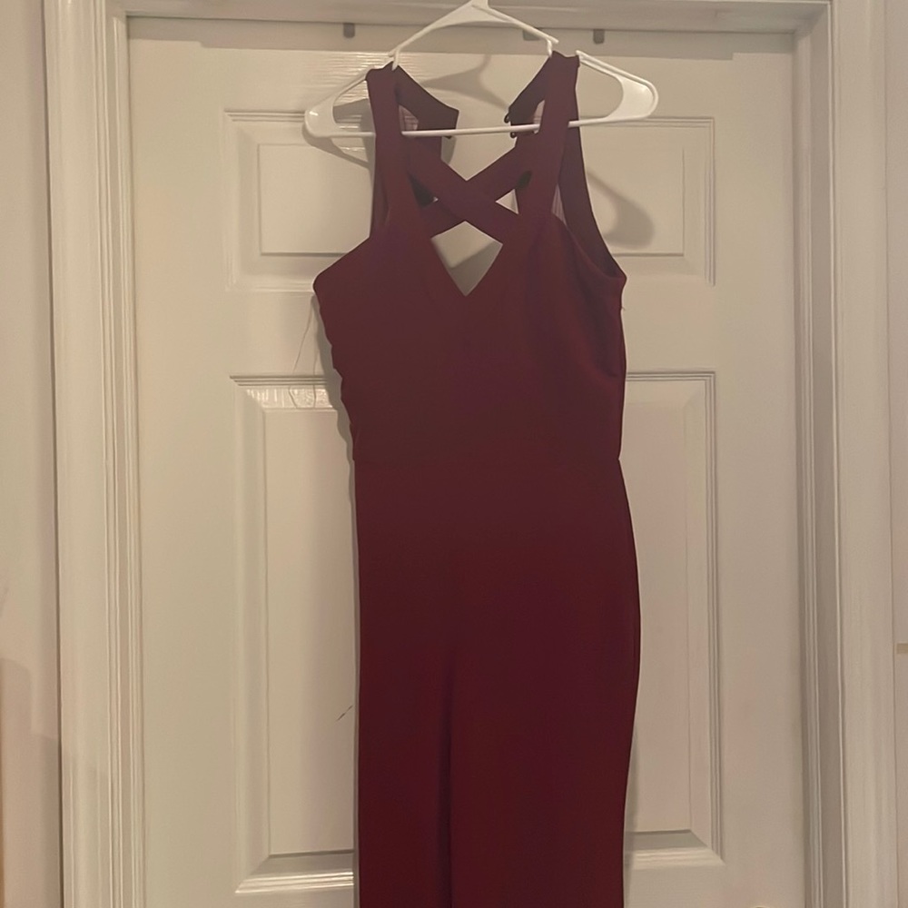 Burgundy jumpsuit